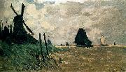 Claude Monet A Windmill Near Zaandam Sweden oil painting artist